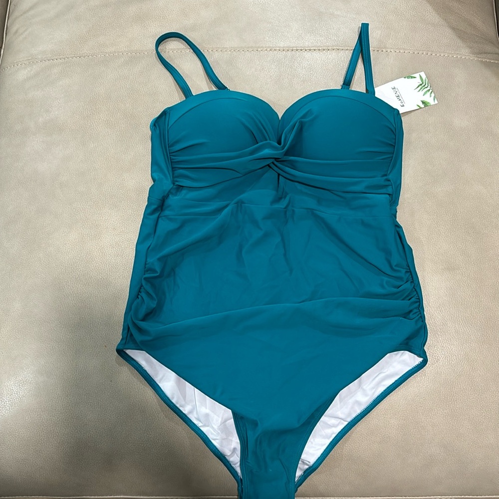 Women’s x large turquoise bathing suit brand Eomenie NWT